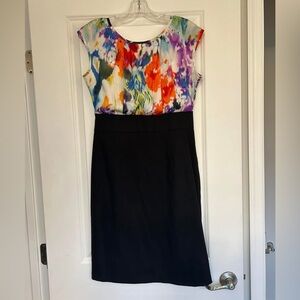 Floral Multicolor and Black Dress size 8